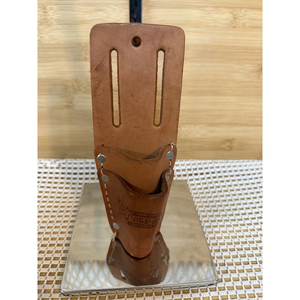 Vintage Vise-Grip 75th Anniversary Sheath Brown Leather Locking Tool Holster